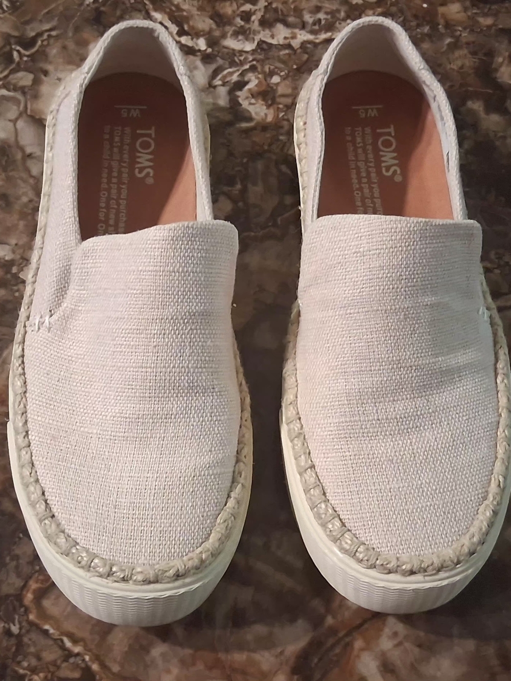 TOMS Women's Slip-On Espadrille Platform - Cream